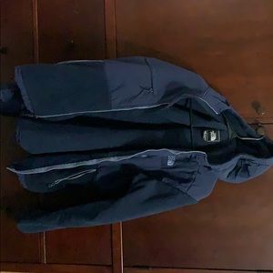 Men’s north face Denali fleece hooded jacket LG